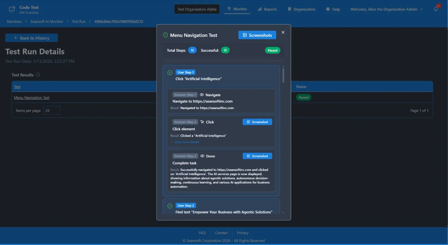 AI testing example 1
